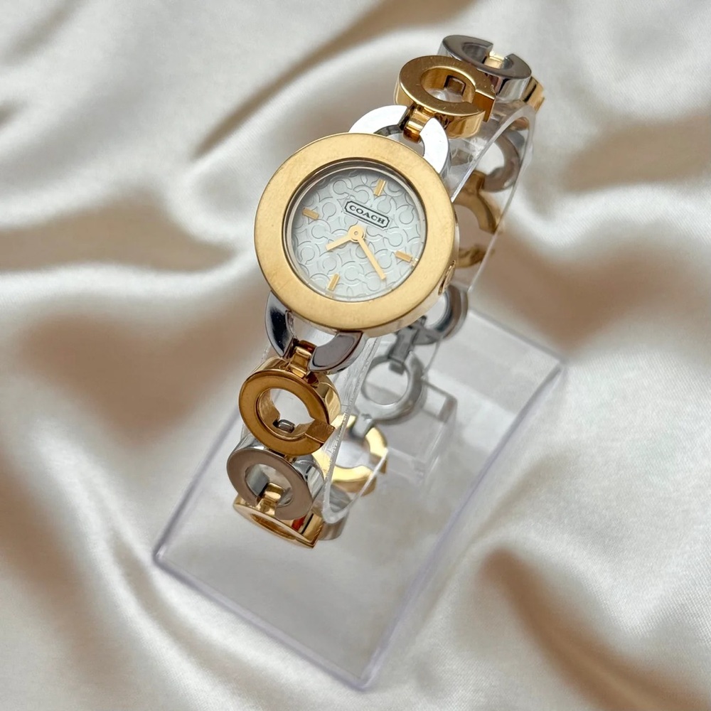 AUTHENTIC RARE VINTAGE COACH TWO-TONED WATCH - Picture 3 of 7